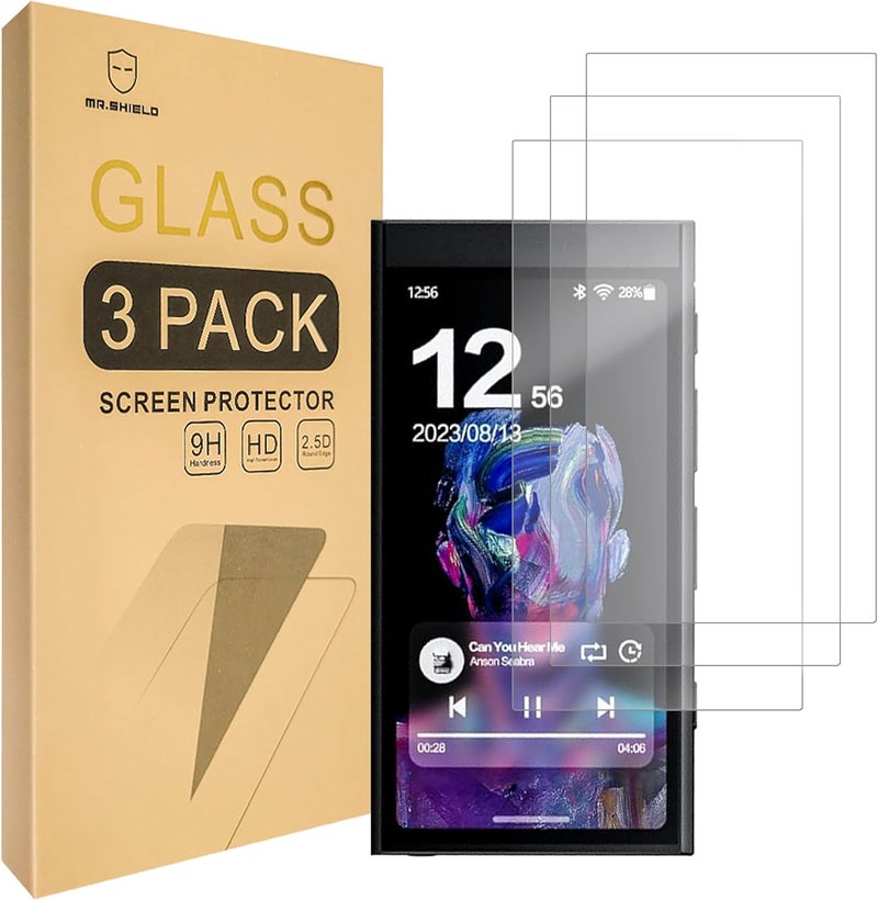 Mr Shield Screen Protector compatible with HiBy M300 [Tempered Glass] [3-PACK] [Japan Glass with 9H Hardness] - Image 1